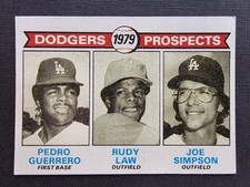 1979 Topps #719 Pedro Guerrero Rookie Card LA Dodgers Prospects High Grade.... rookie card picture