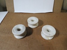 Vintage USA White  Porcelain Electrical Fence Wire Insulators 3