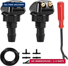 10 PCS Front Windshield Washer Nozzles Kit, Adjustable Wiper Spray Nozzles with