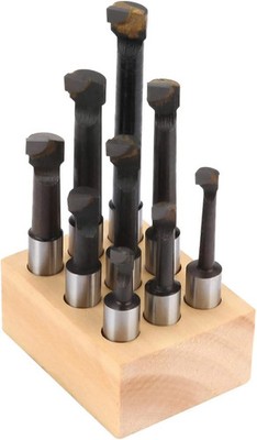 Boring bar, 9 Pieces HSS Material 1/2 ''Round Shank Boring bar Set Machine Tool A