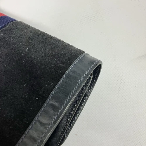Auténtico bolso clutch GUCCI línea jerez gamuza azul marino - Imagen 24 de 24