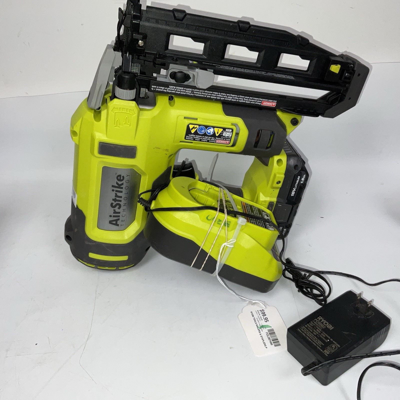 Ryobi ONE+ 18V 16-Gauge Cordless AirStrike Finish Nailer P326