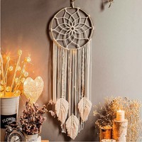Makramee TraumfäNger Wandbehang Boho Deko Mit Quasten Handgefertigt Schlafen ...