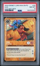 Lilo Escape Artist 25 PSA 8 Gift Box Promo Stitch	Disney Lorcana Graded Slab Eng