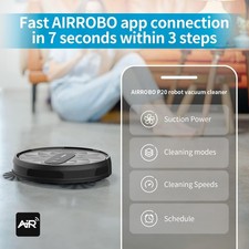 AIRROBO P20 Robot Vacuum Cleaner , 2800Pa Suction Power , 120Min , App Control 5