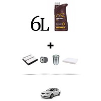 Hoffcar Set Service 4 Filter Und 6L ÖL FüR Mazda 6 (Gh) 2.2 CD 92Kw Von