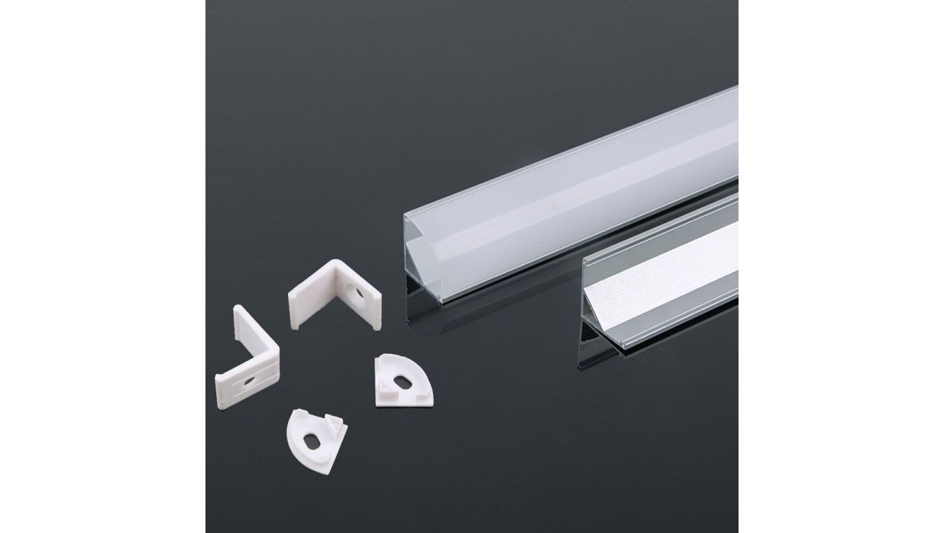 Aluminium angle profile milk for LED strips 3353