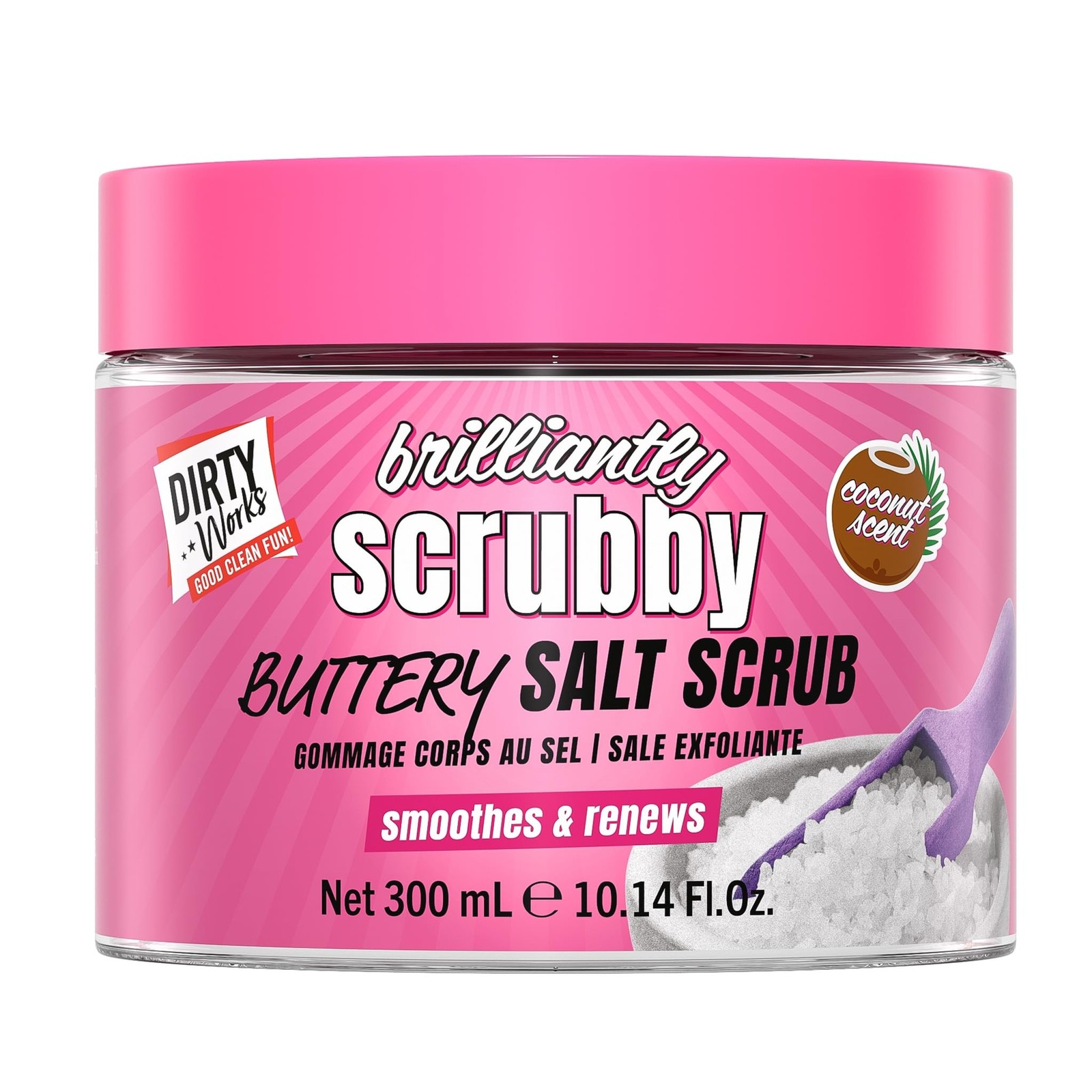 Dirty Works Brilliantly Scrubby Body Scrub - Soft Skin - 300ml | Exfoliating body scrub for soft glow - gentle body polish shower scrub, 300ml - Image 2