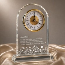 Mom Glass Clock Gift from Daughter or Son: Unique Birthday, Christmas, Thanks...