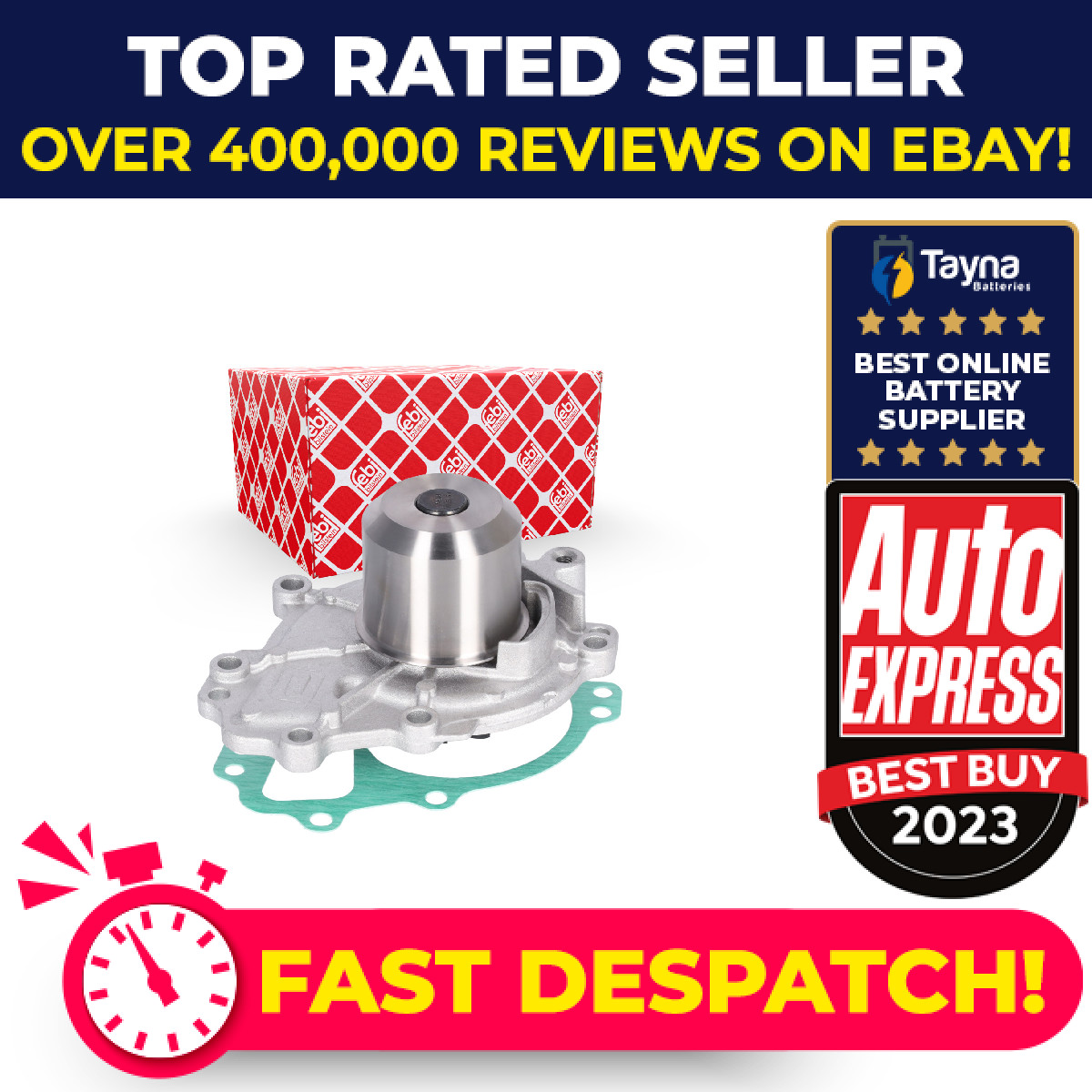 Water Pump fits KIA PROCEED 1.6D 2018 on D4FE Coolant 251002U000 Febi Quality