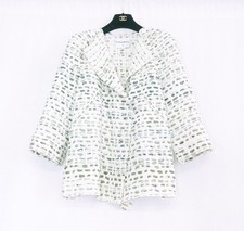 Spring color Chanel ribbon tweed long jacket belt decoration light green