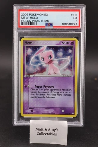 2006 Pokemon EX Mew holo 111 Holo Phantoms PSA 5