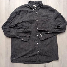 Flint and Tinder Selvedge Architect Shirt Mens Large LngS Button Down Huck berry