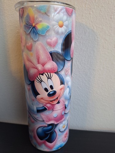 20oz Insulated Tumbler with Straw Stainless Steel Mug Minnie Mouse - Picture 2 of 11