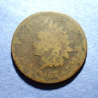 1867 Indian Cent  AG details