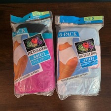 Fruit of the Loom Cotton Panties Briefs Size 5 Granny 2-6 Packs Vintage 1993 Lot