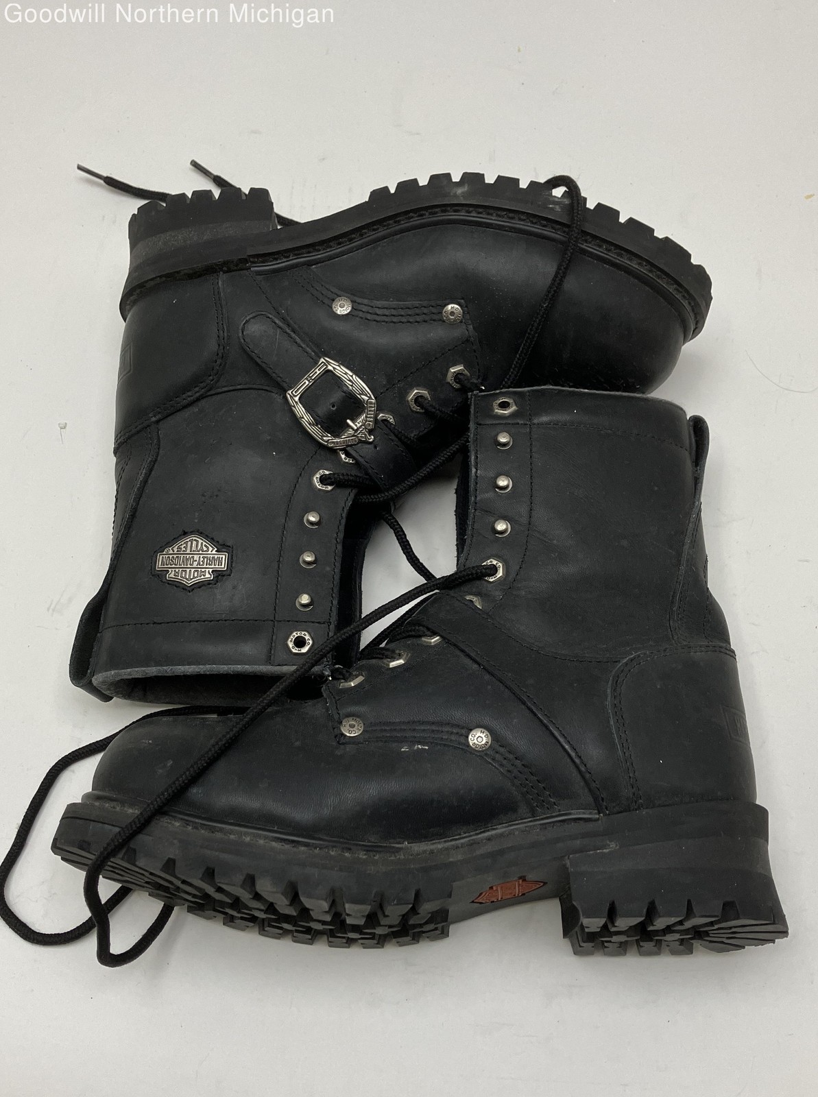 Harley-Davidson Black Solid Motorcycle Boot Boots… - image 3