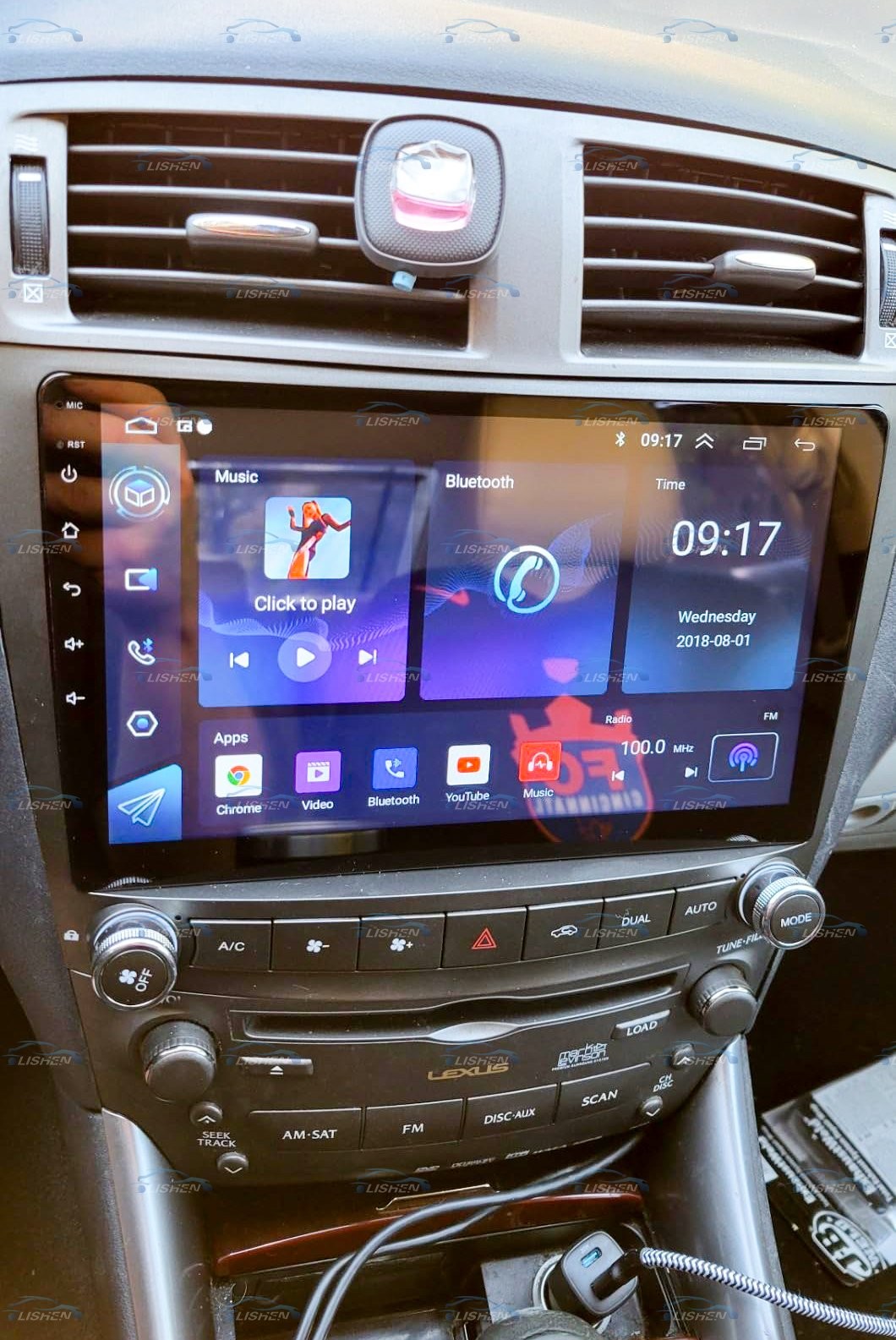 For 2006-2012 Lexus IS250 IS350 Android Apple CarPlay Car Stereo Radio GPS Navi