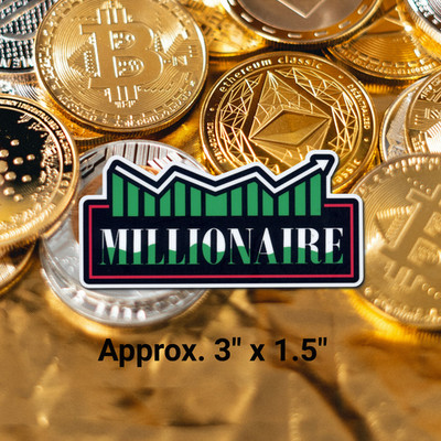 Millionaire Sticker for Stock Traders, Investors For Laptop, Water Bottle etc...