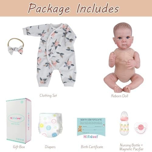 Reborn Baby Dolls Silicone Full Body 20 Inch Waterproof Realistic Newborn Baby