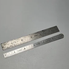 2 VTG Machinist Tool General Tools 376 Ruler Stainless Steel 6" Companion 9-4030