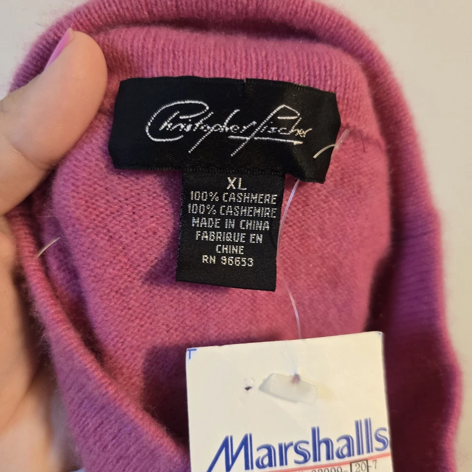 Suéter Christopher Fischer Cashmere Tank Cuello Alto Rosa Talla XL Foto 4 de 4