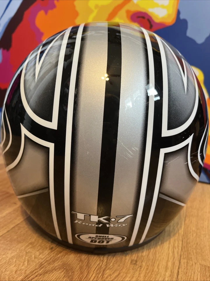 Casco de motocicleta KBC DOT Shell aprobado - TK-7 Roadway gris y negro - talla S Foto 4 de 4