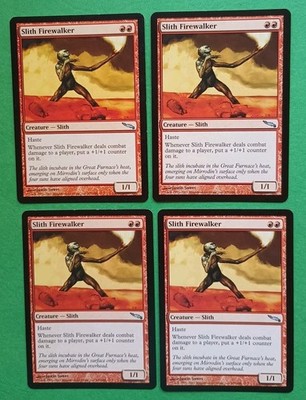 Magic the Gathering MTG Mirrodin SLITH FIREWALKER  X 4 C LP/EX  2003 Nice!