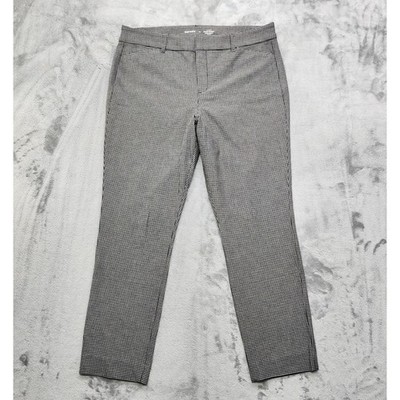 Old Navy Pants Womens 14 Black Gray Houndstooth High Rise Pixie Skinny Stretch