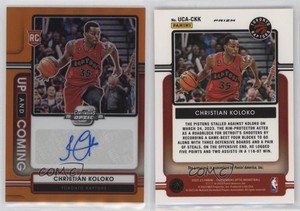 2022-23 Panini Contenders Optic Orange Prizm /25 Christian Koloko Rookie Auto RC