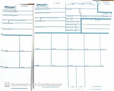 fingerprint cards applicant fd-258 100 pack