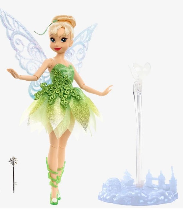 Mattel Disney Collector Tinker Bell Doll With Wings & Stand