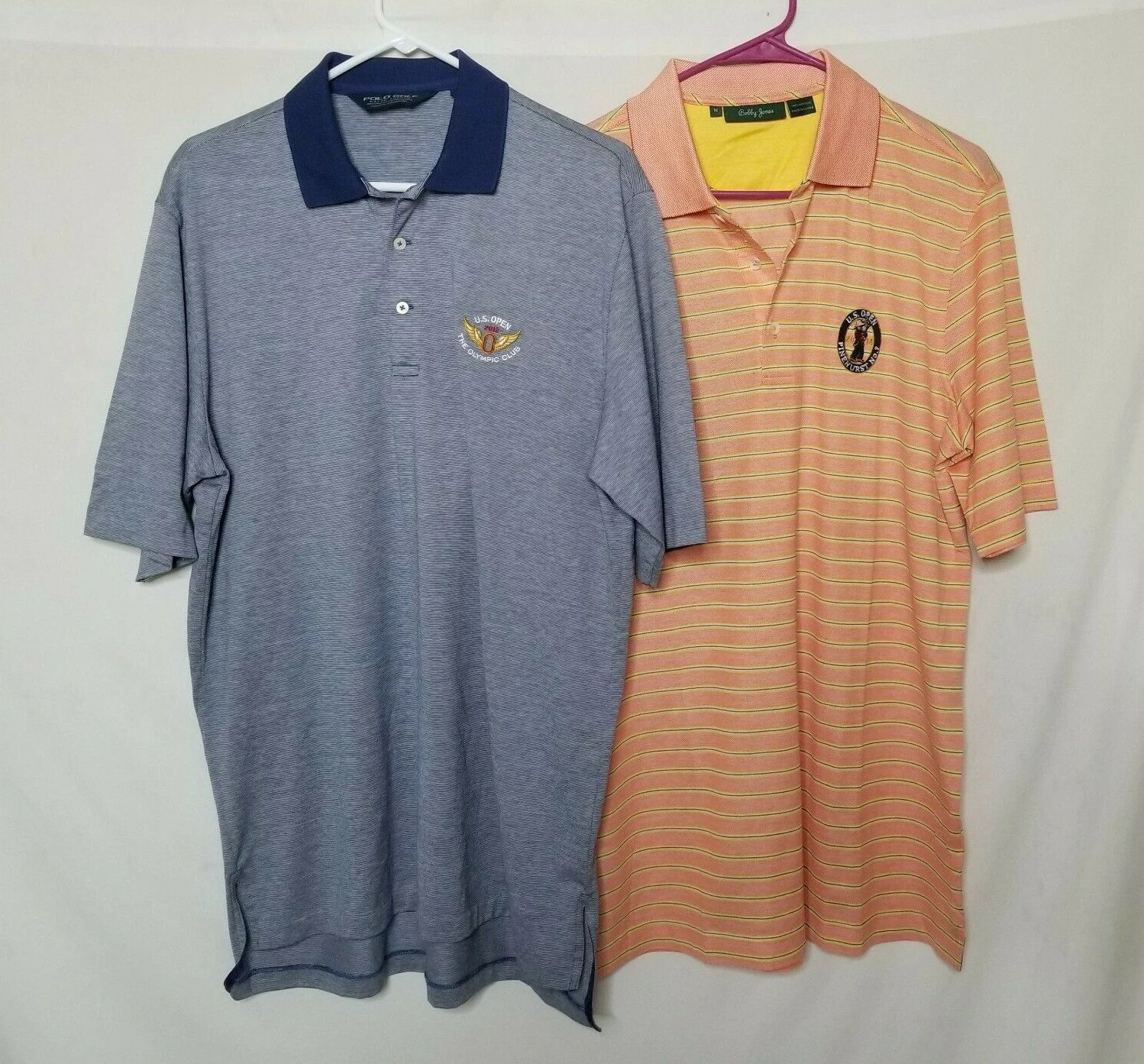Polo Golf & Bobby Jones Mens M Shirt Lot US Open Olympic Club Pinehurst