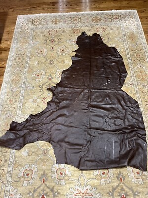 Leather Hide Upholstery Chocolate Brown Large Piece