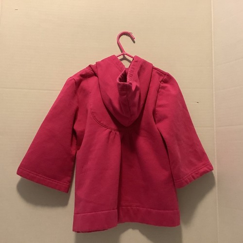Hello Kitty Pink Hoodie Coat Dress Size 5 Button Up Logo Sequin Flowers Sanrio - 第 18/19 張圖片