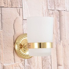 Polished Gold Bathroom Single Tumbler Cup Holder Toothbrush Holder Qba593