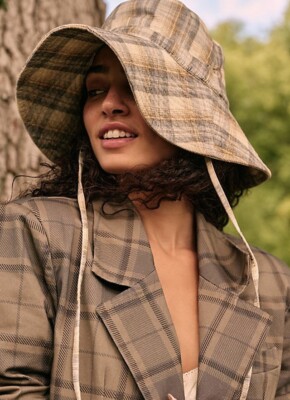 Free People plaid bucket hat Free People Rahi Ghost Cord Plaid Bucket Hat | Mercari main image 2