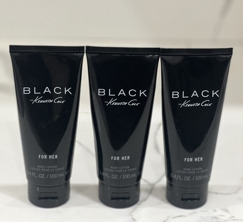 3er-Pack * BLACK FOR HER von Kenneth Cole für Frauen 3,4 Unzen 100 ml KÖRPERLOTION Neu