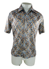 JOEL OF CALIFORNIA - Vintage Disco Collar Abstract Mens Md. Shirt