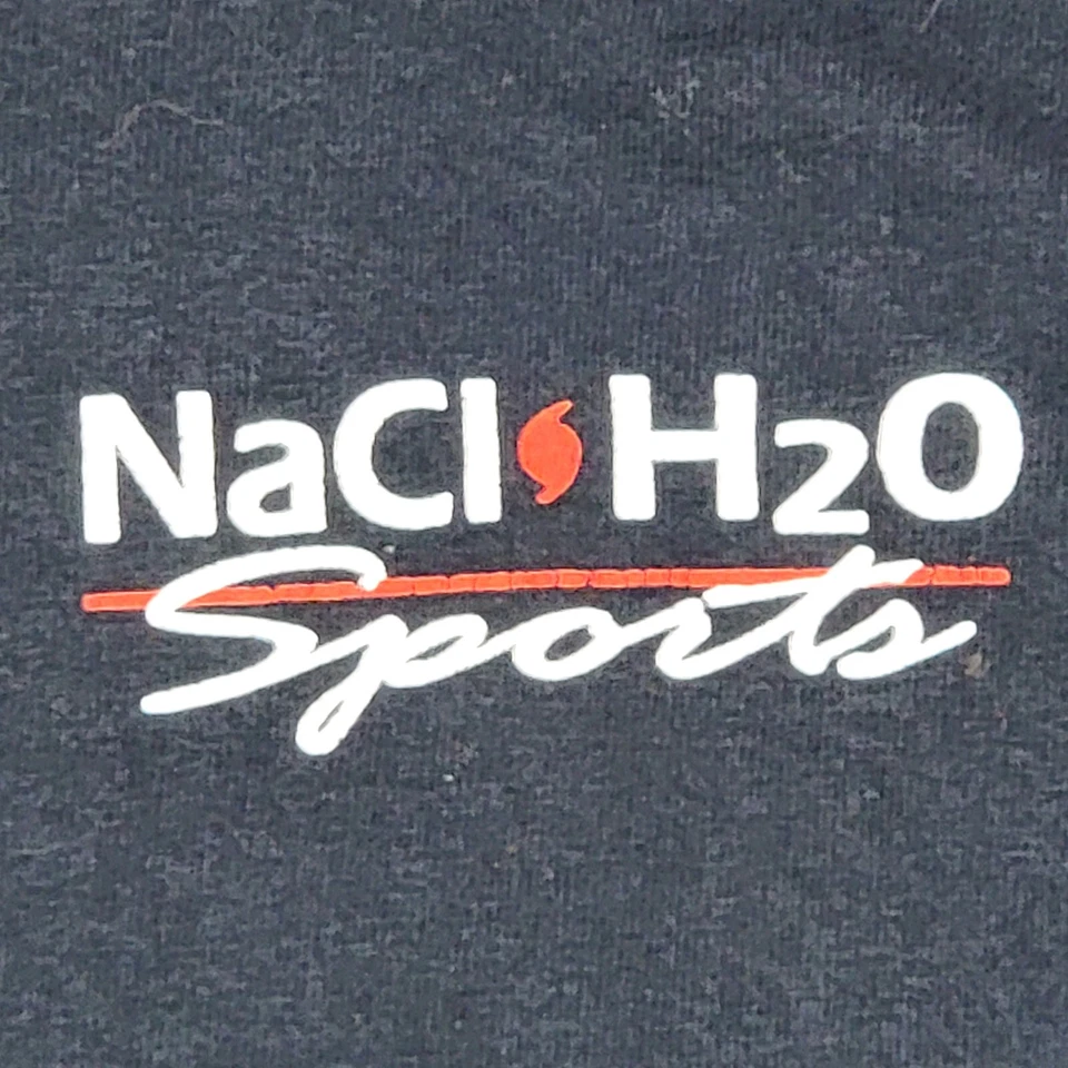 Camiseta masculina manga longa preta XXL pesca em água salgada NaCl H2o   - Imagem 4 de 4