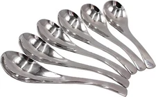 Set of 6-6.5 x1.8 Inches Functional Heavy-Weight Stainless Steel Soup Spoons ...