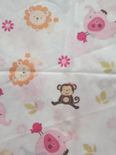 monkey elephant jungle fun fabric silky length 19 x 10 inch 1pc new