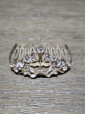 Vintage Inspired Tiara Bridal Hair Comb / Hair Piece Faux  display picture 1