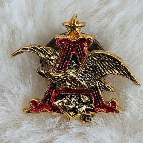 Vtg Anheuser Busch Beer Eagle Logo Advertising Enamel Lapel Hat Pin