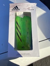 Adidas X SG League Soccer Shin Guards  no sleeves  Sz L 5  10-6  1  Green Yellow