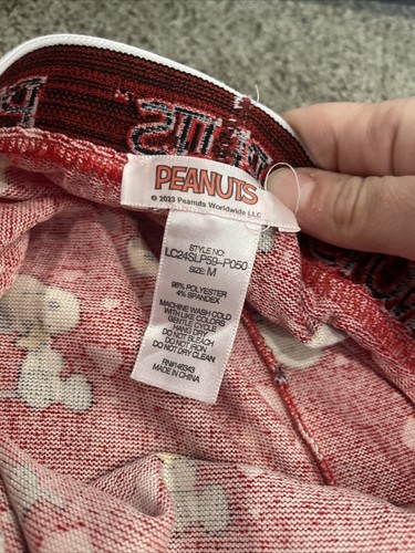 NWT Peanuts Snoopy Woodstock Valentine’s Day Pajama Pants Red Soft Thin TikTok - 第 7/8 張圖片