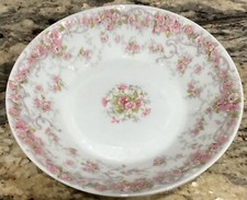 3 THEODORE HAVILAND FRANCE LIMOGES 4 3/4 D PINK ROSE BAND FRUIT/DESSERT BOWLS EX