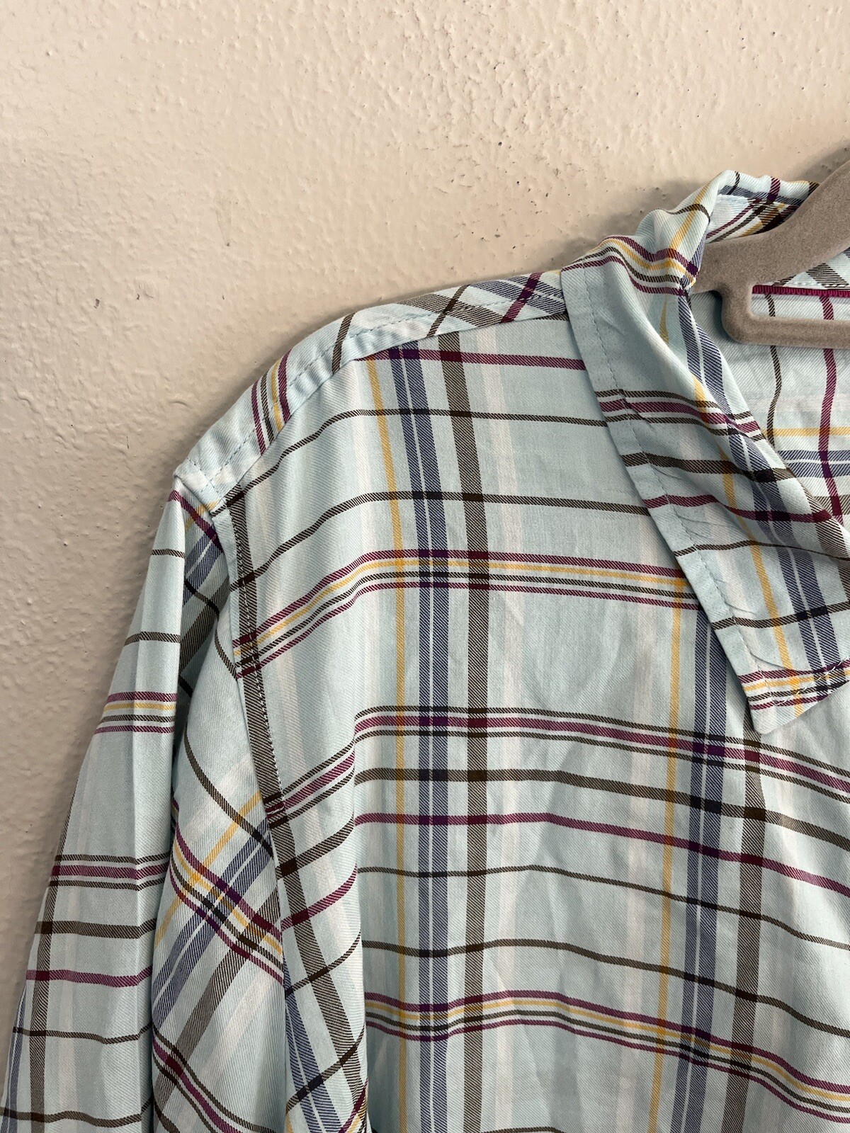 TALBOTS  Button Up Collared Blouse Plaid Long Sle… - image 3