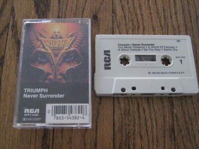 Triumph Never Surrender US Casssette Tape Metal