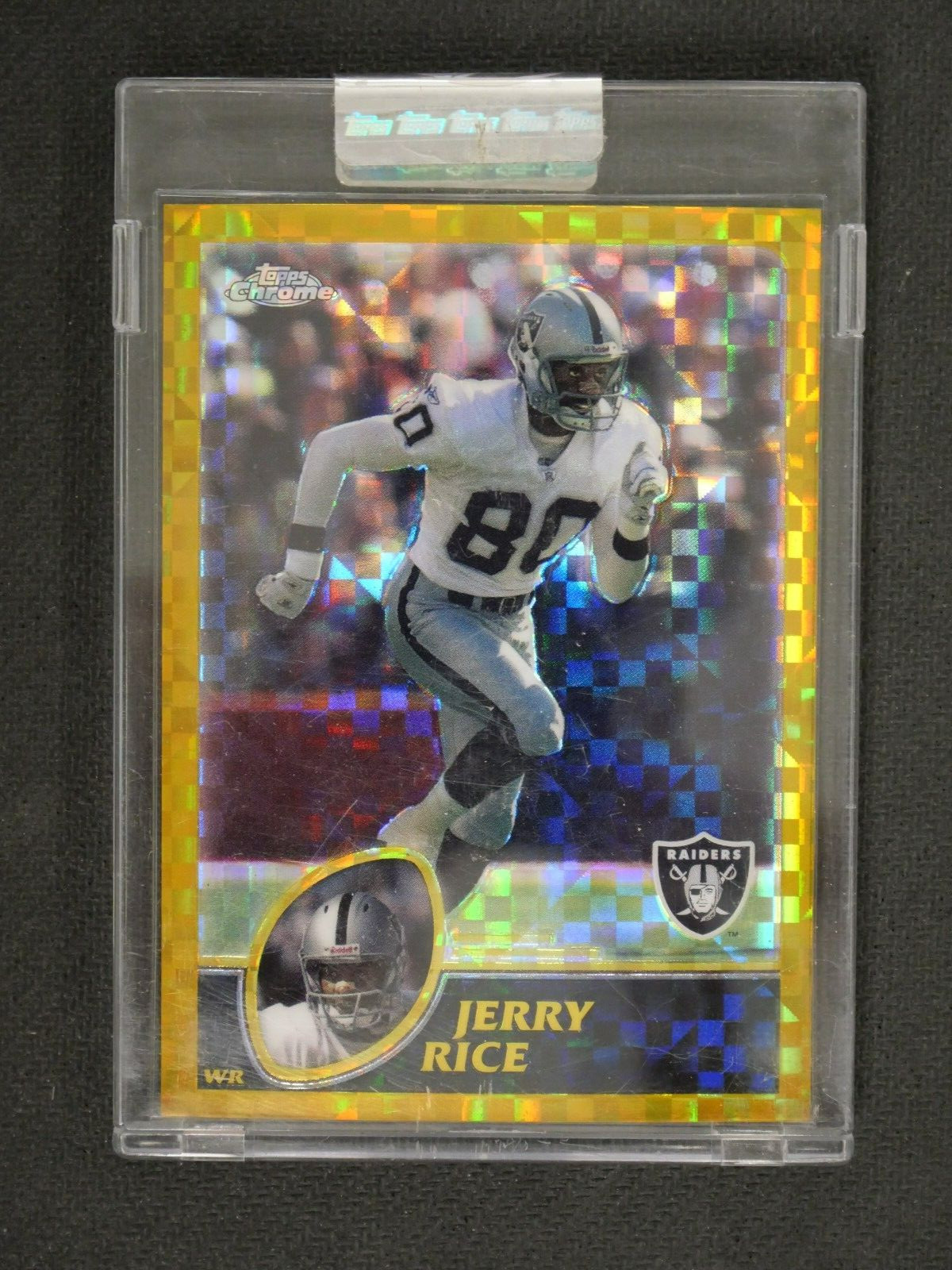 JERRY RICE 2003 TOPPS CHROME GOLD X-FRACTOR UNCIRCULATED /101 - OAKLAND RAIDERS